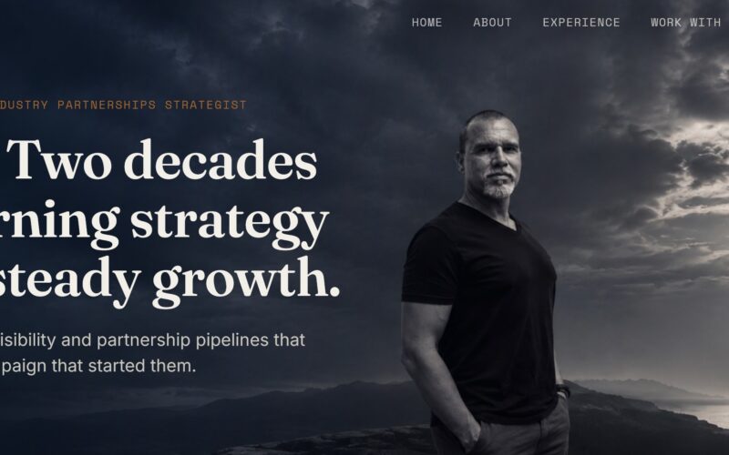 Screenshot of Anthony Howard's homepage, built to be readable by an AI crawler and search engines alike